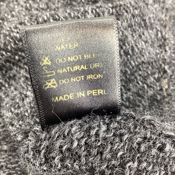 Ecologic Arts Women's Alpaca Aztec Fringe Hooded Sweater Southwestern Gray Sz M - Picture 8 of 8